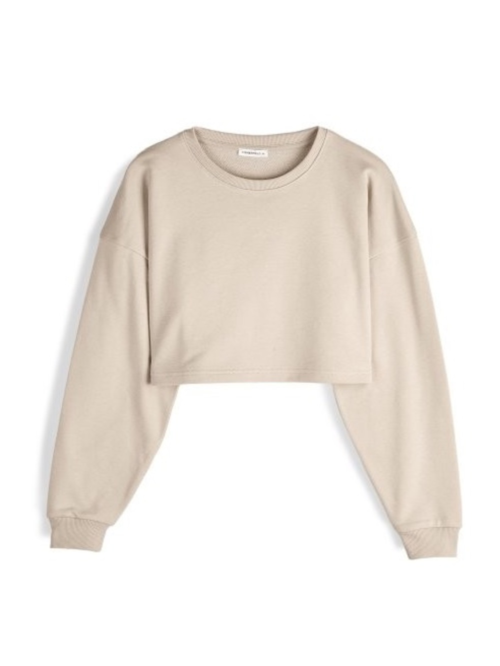 Cream Cropped Crewneck